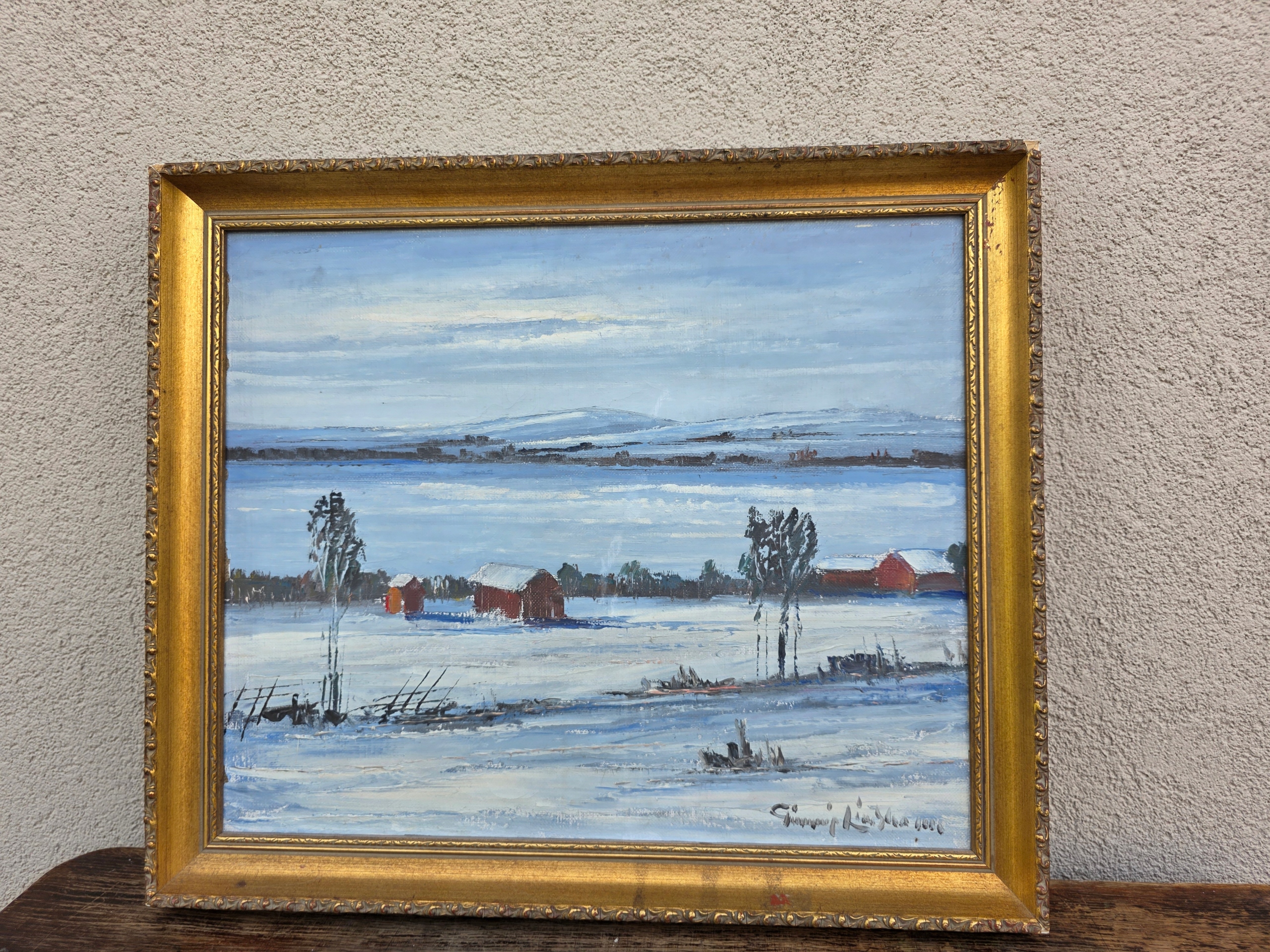 Obraz sygnowany Zima 1964r