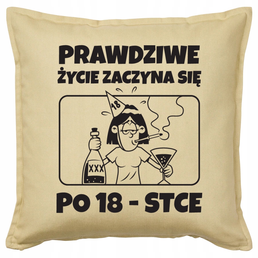 

18 Urodziny Lat Życie Zaczyna poduszka