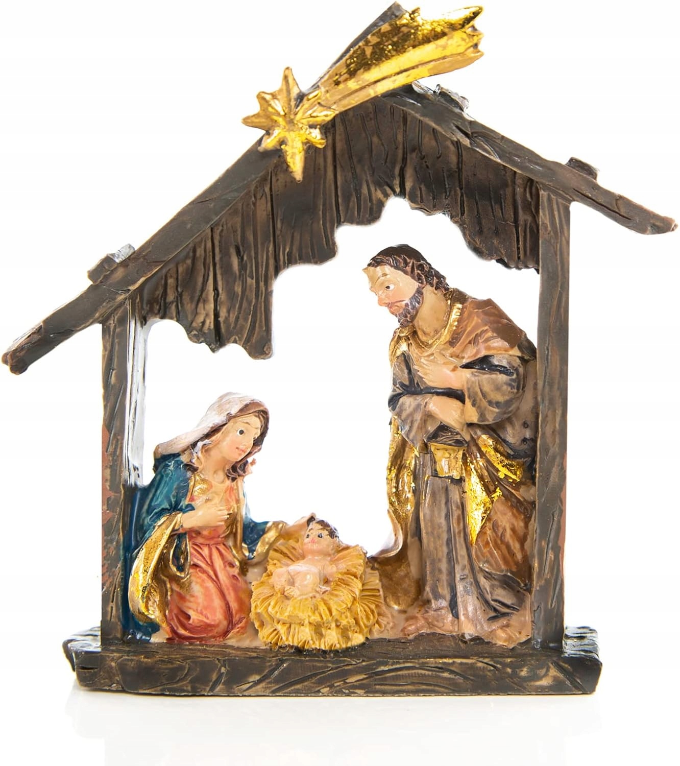 Vánoční Betlém Mini Figurka Svaté Rodiny 9×8,5 CM