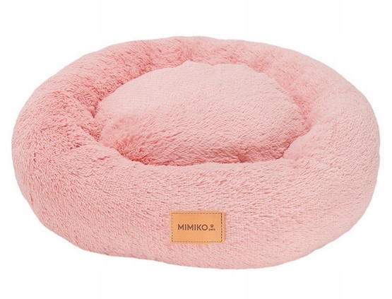 Levně Mimiko Pets Pelíšek Shaggy kulaté L 60 cm růžové