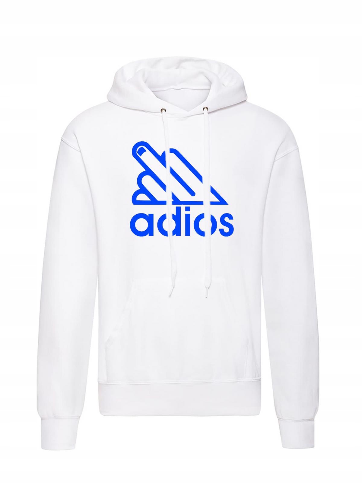 

Bluza Z Kapturem Adios Damska Biała Bawełniana L