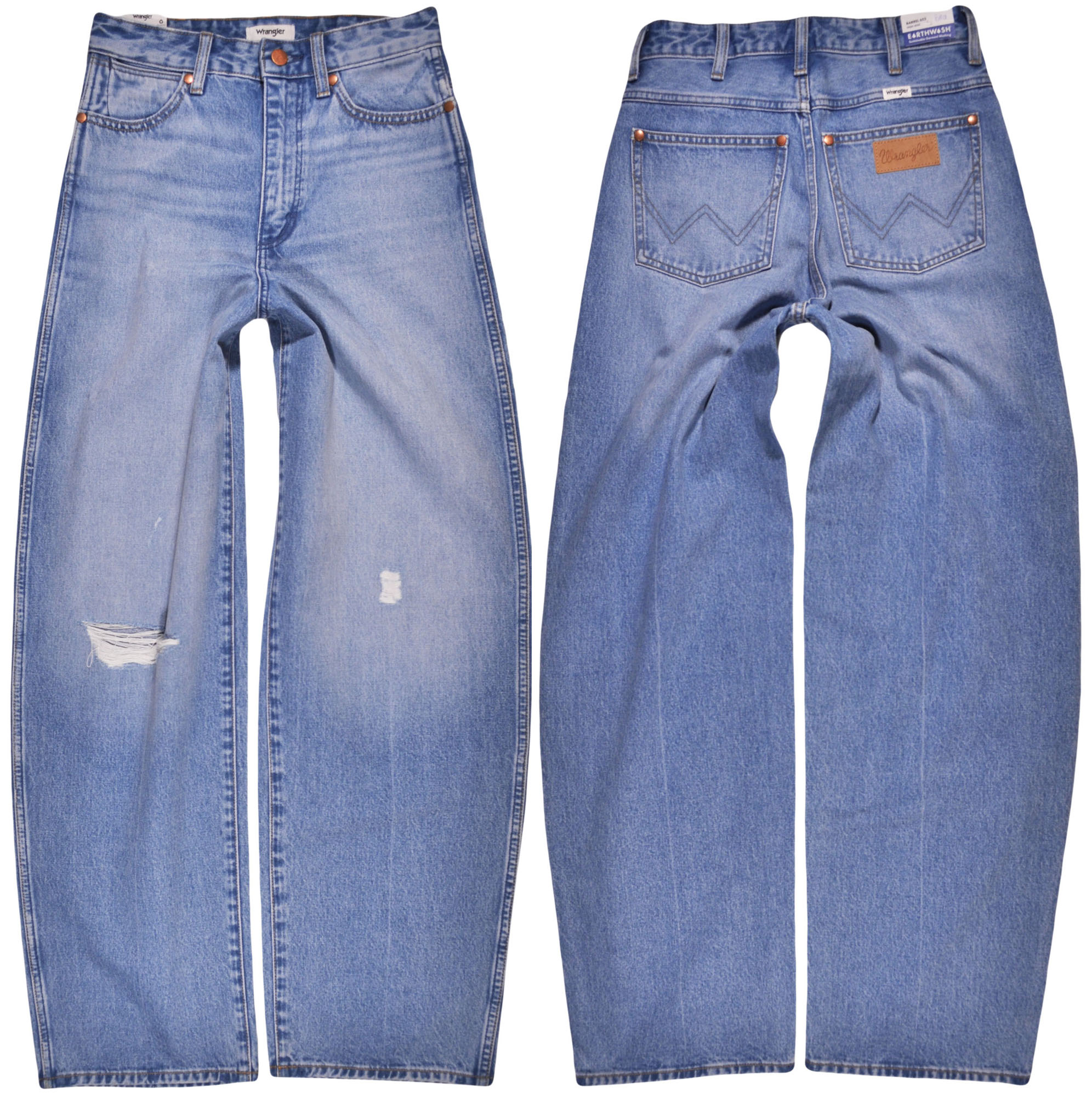 Wrangler kalhoty Blue jeans High Waist Barrel_ W26 L32