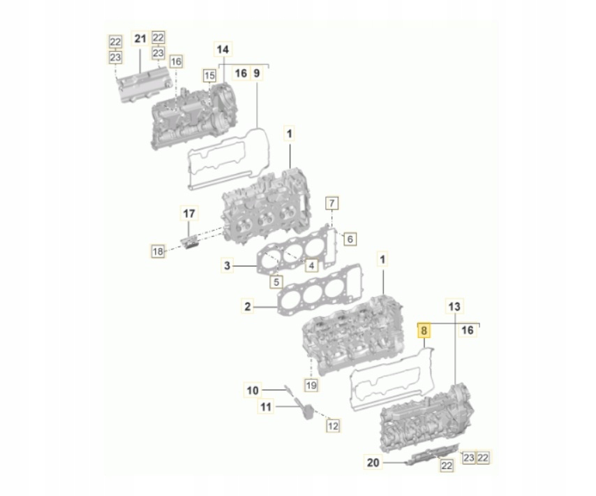 0PB103649 - Прокладка крышки клапана 1-3 PORSCHE 911 992