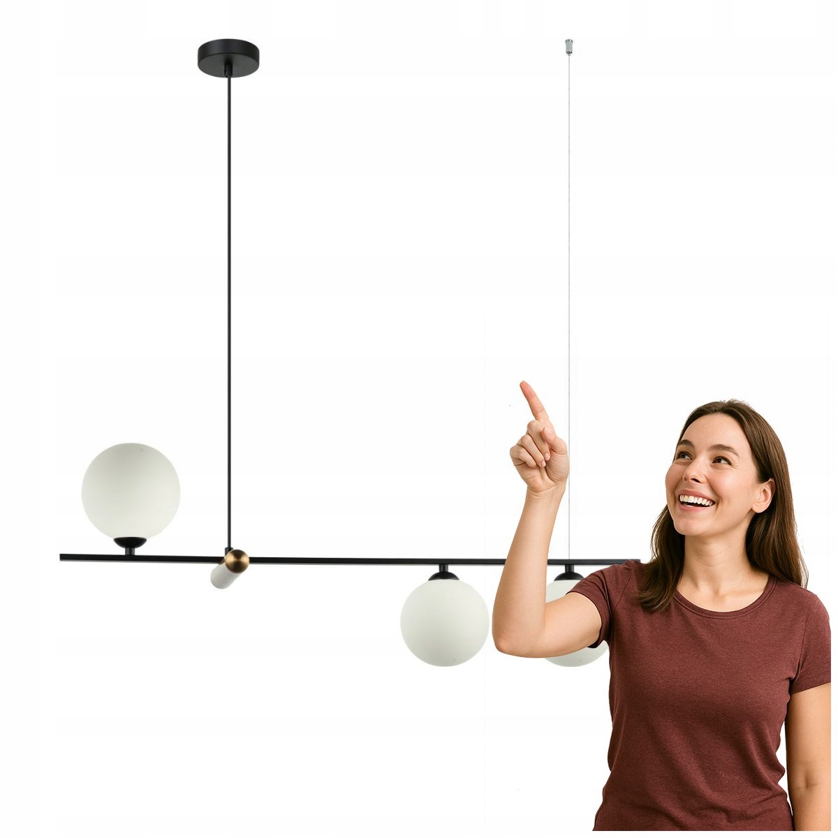 Závěsná lampa Barletta PND-76540-3-BK Italux