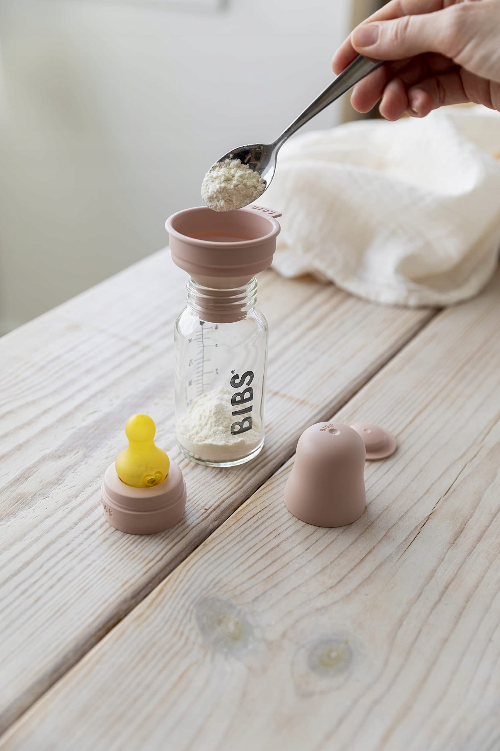 BIBS Butelka Szklana Dla Niemowląt 110ml Antykolkowa Smoczek Lateksowy — miniatura 4