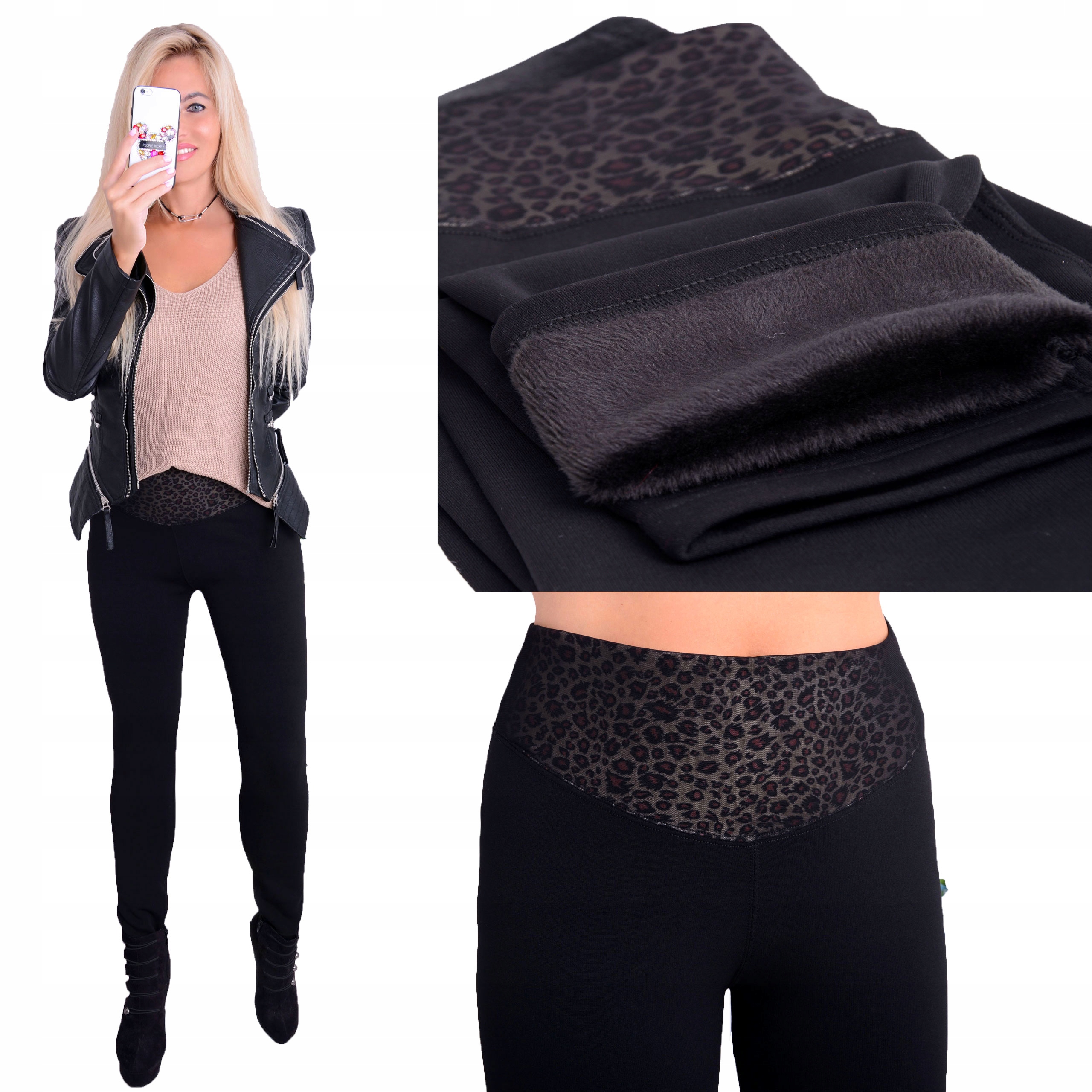 

Ciepłe Legginsy Miś Polar Wyszczuplający Pas 402