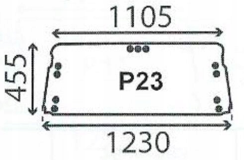 čelní sklo traktoru Ford 10 30 Sl Ultra zadní 83909856