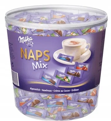Milka Mini Czekoladki Naps MIX 207 Szt 1000G 1kg