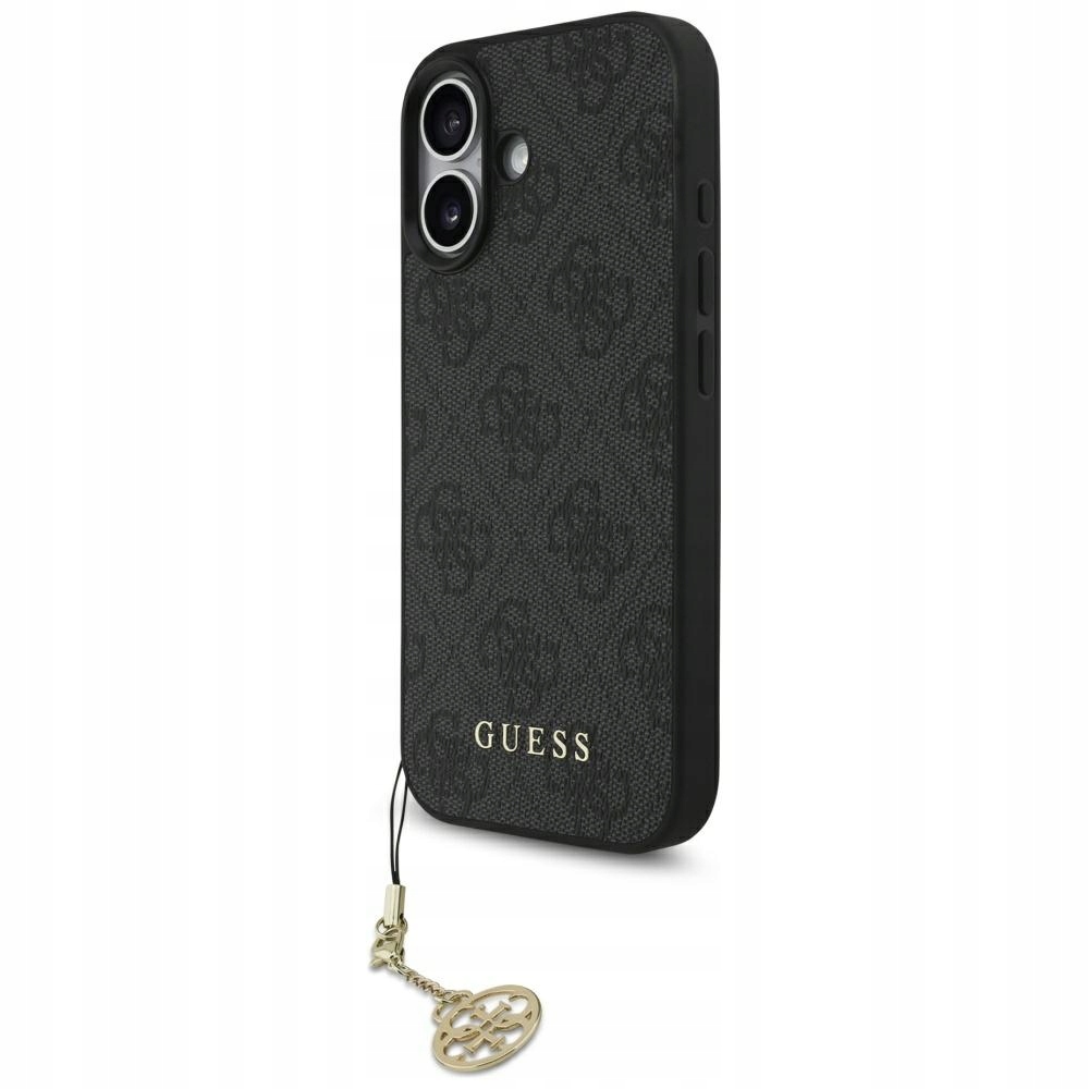 Pouzdro Guess 4G Charm Case pro Apple iPhone 17 Tone on Tone Grey s přívěskem