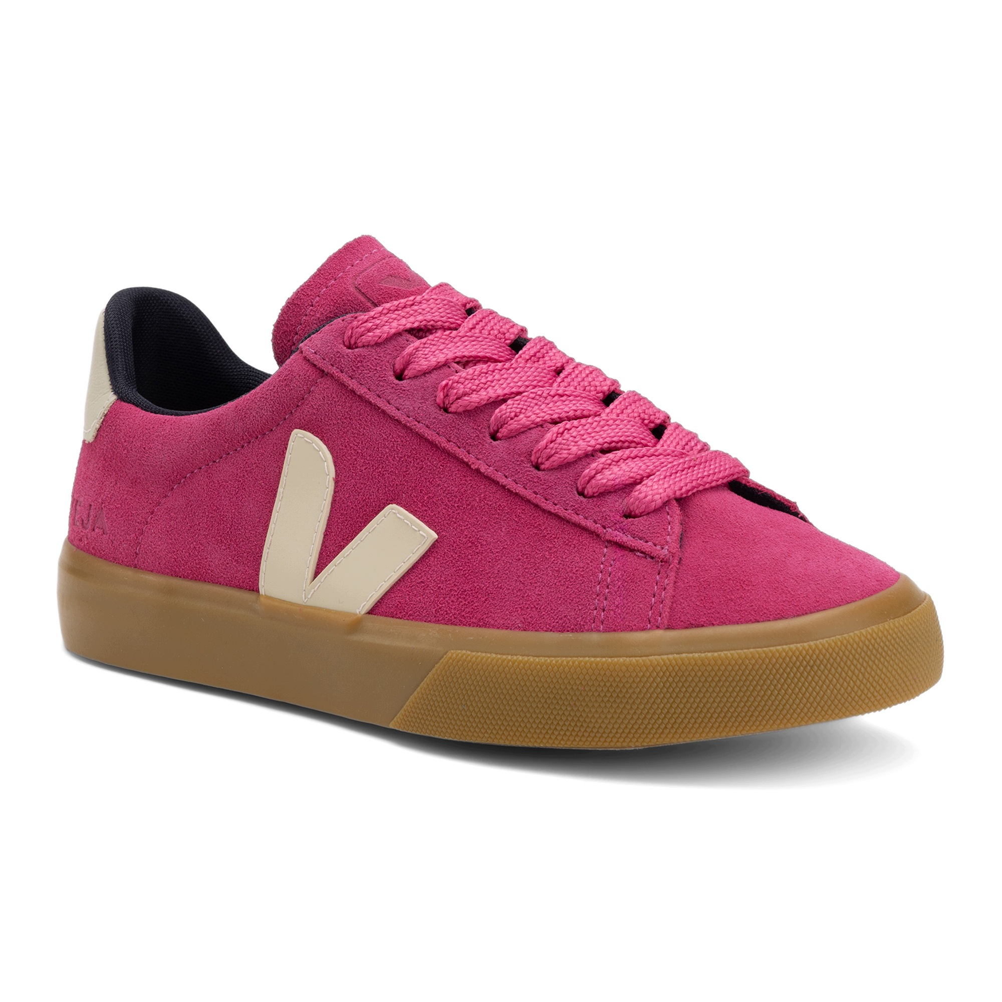 Dámské tenisky Veja Campo Bold Suede pink/tmavě modrá/přírodní
