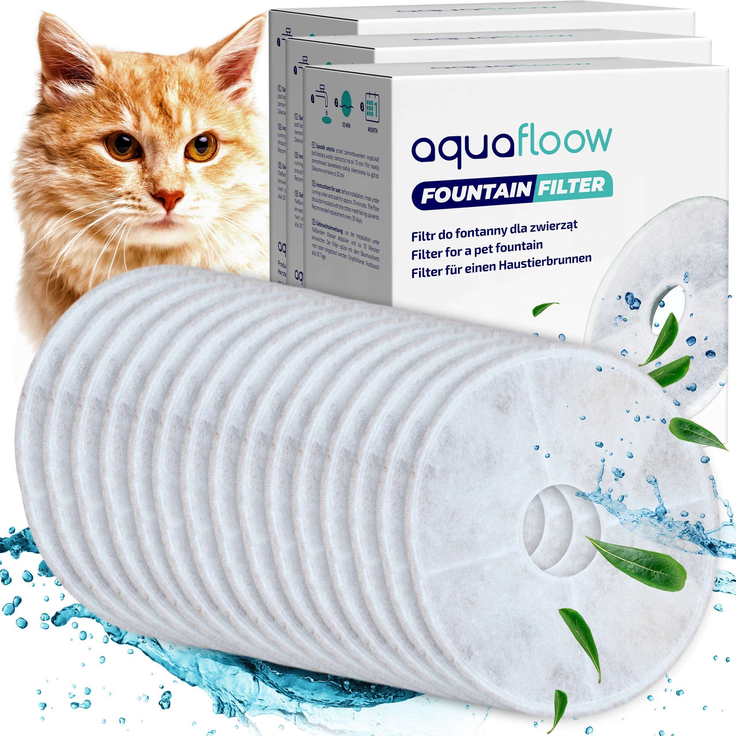 Levně 15x Filtr AquaFloow vody do krmítka kočky psa do fontány Catit