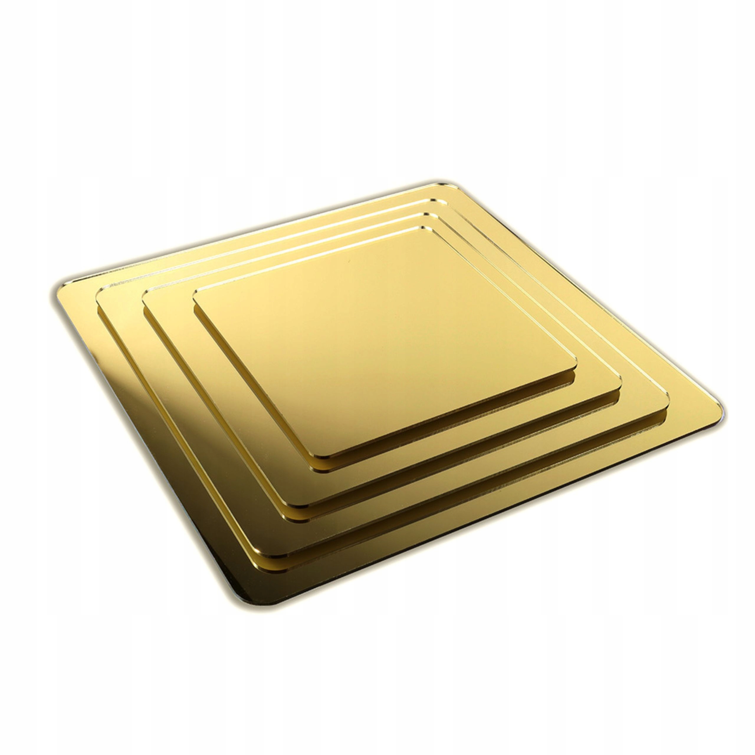 Patera lustrzana złota Zestaw patery Słodki Stół ekspozytor chrzest ślub