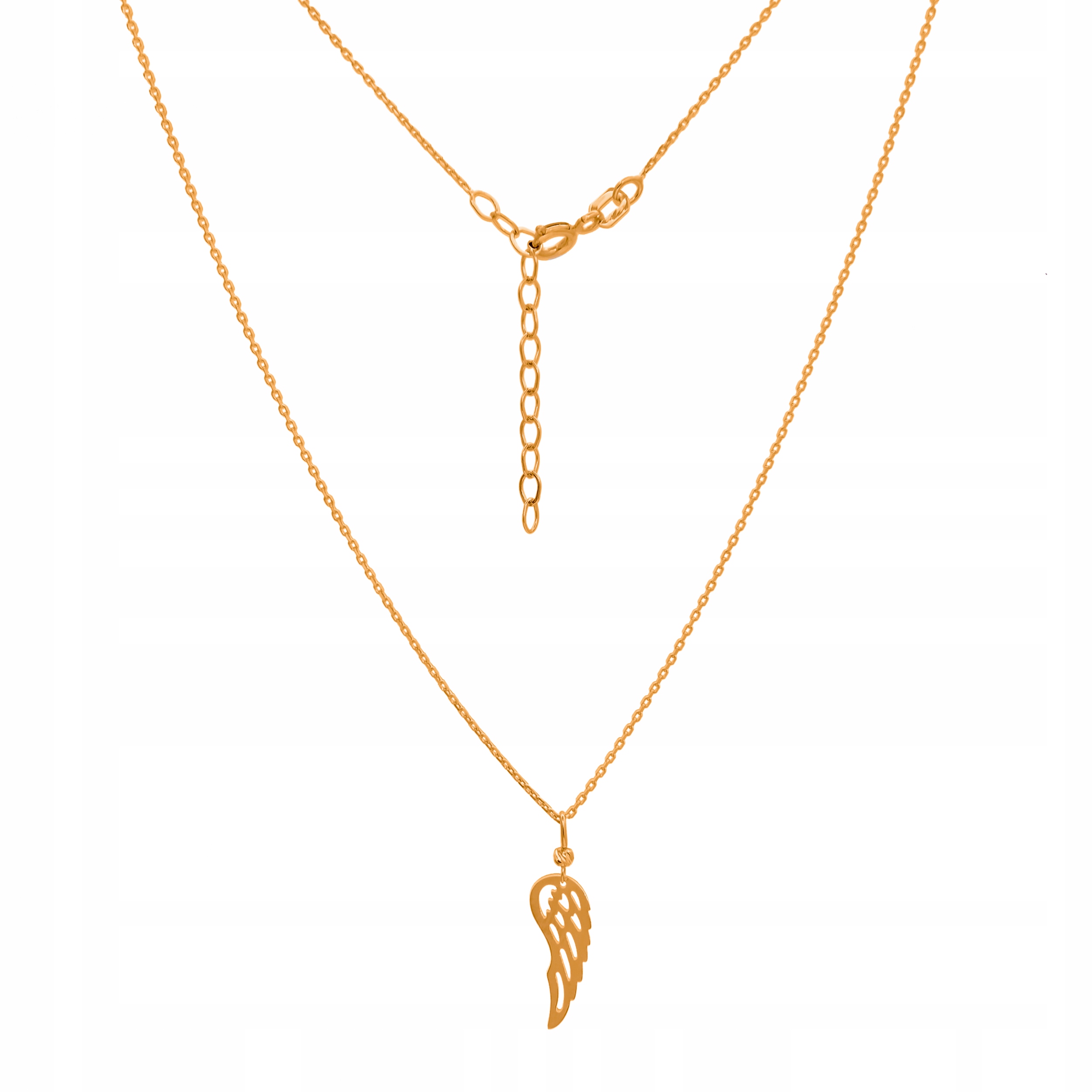 

Złoty Naszyjnik pr333 Skrzydło Anioła Kulka Grawer