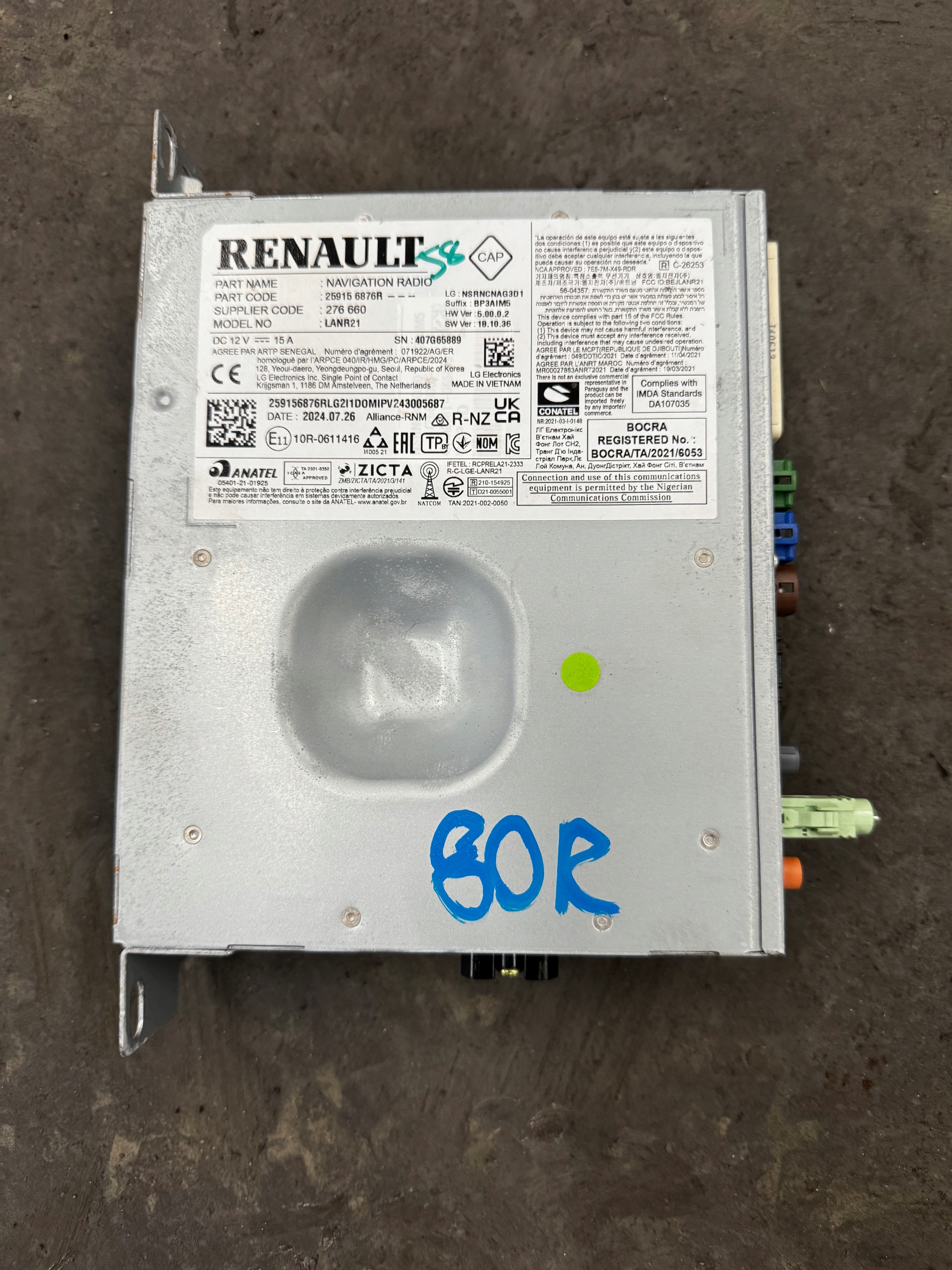 80R. RADIO Navigation RENAULT AUSTRAL 259156876R