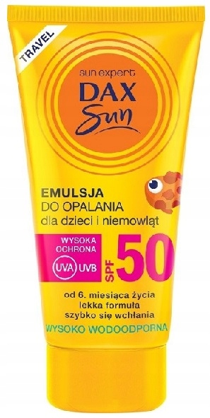 DAX SUN EMULSJA DO OPALANIA DLA DZIECI I NIEMOWLĄT SPF 50 TRAVEL 50ml