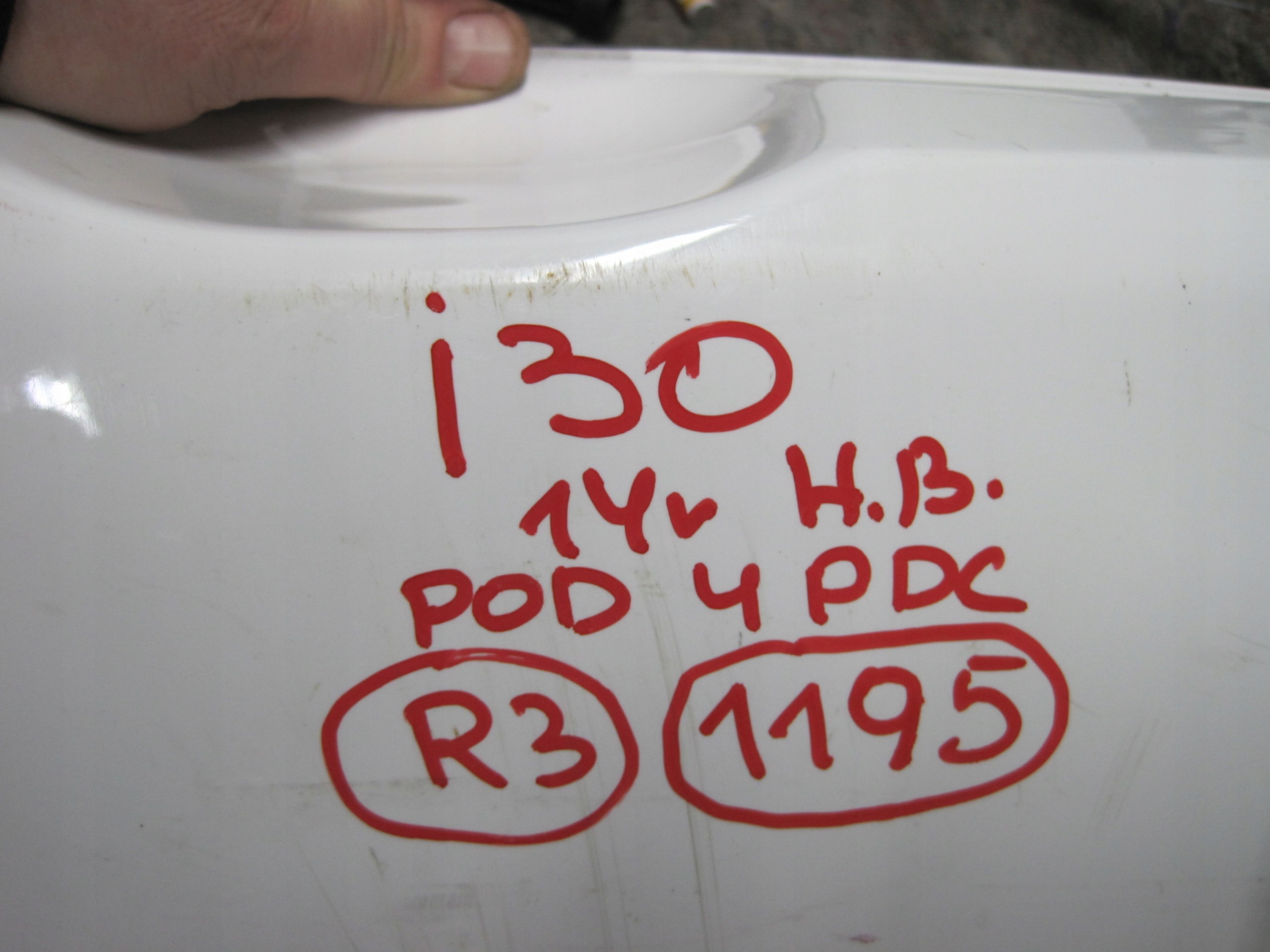 bumper rear rear part HYUNDAI I30 HB unprotected 14R