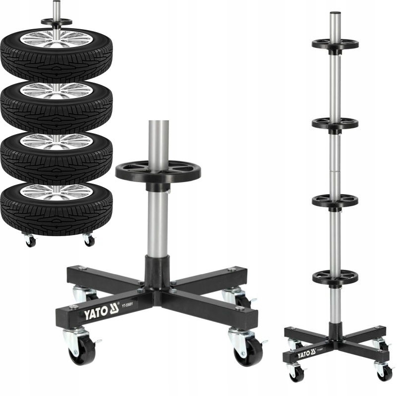 Yato Mobilny Stojak Na Koła Wieszak Na Opony Felgi