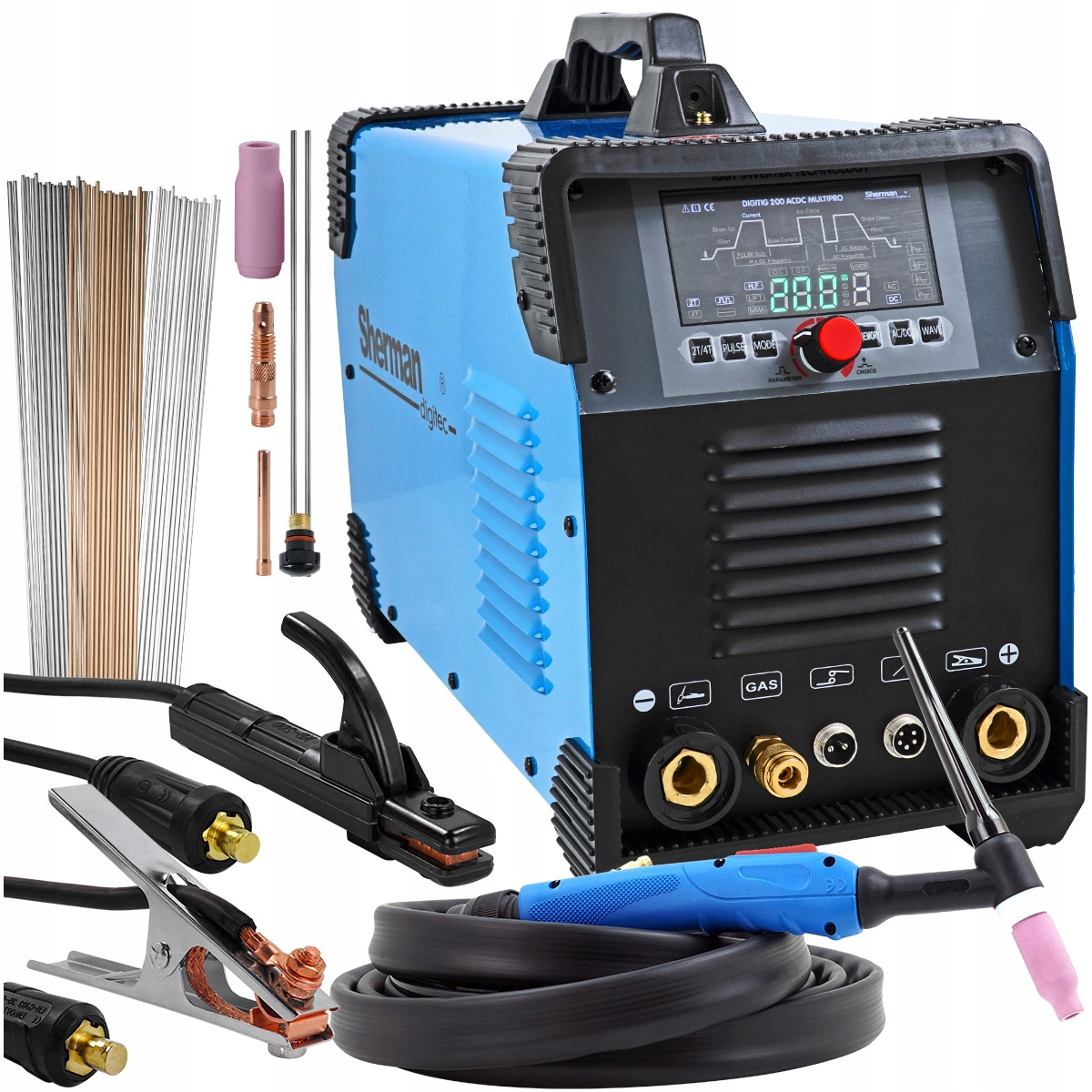 Spawarka inwertorowa TIG AC/DC Sherman 200A MMA