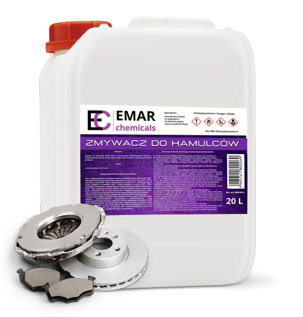 Zmywacz hamulcowy 20l do hamulców tarcz Uniwersalny Odtłuszczacz premium
