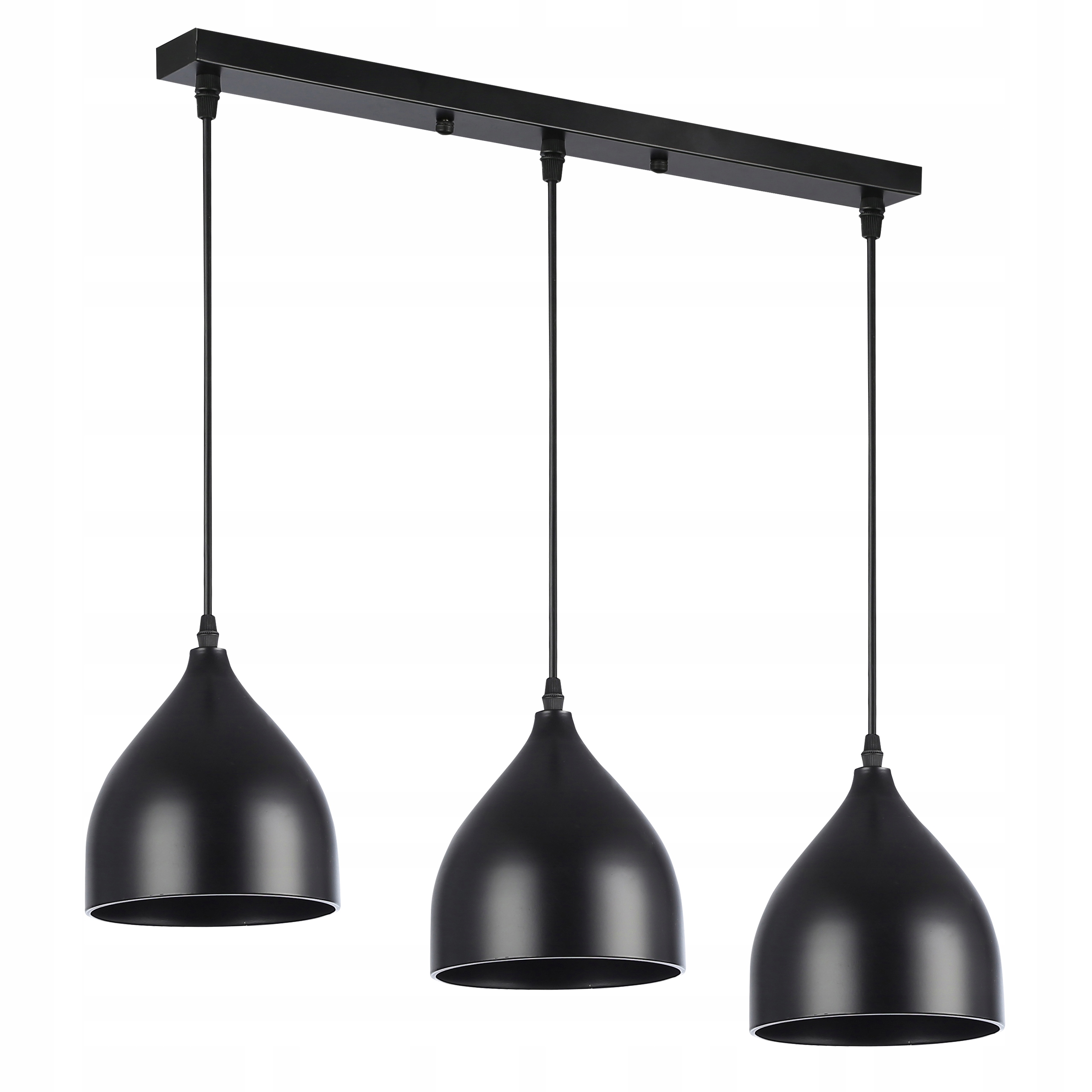 Lampa sufitowa wisząca żyrandol Led 3x E27 oprawa Loft czarna