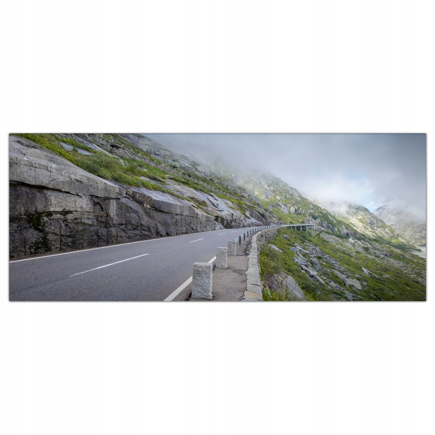 

Obraz na szkle Foto Góry Droga Mgła Natura 125x50