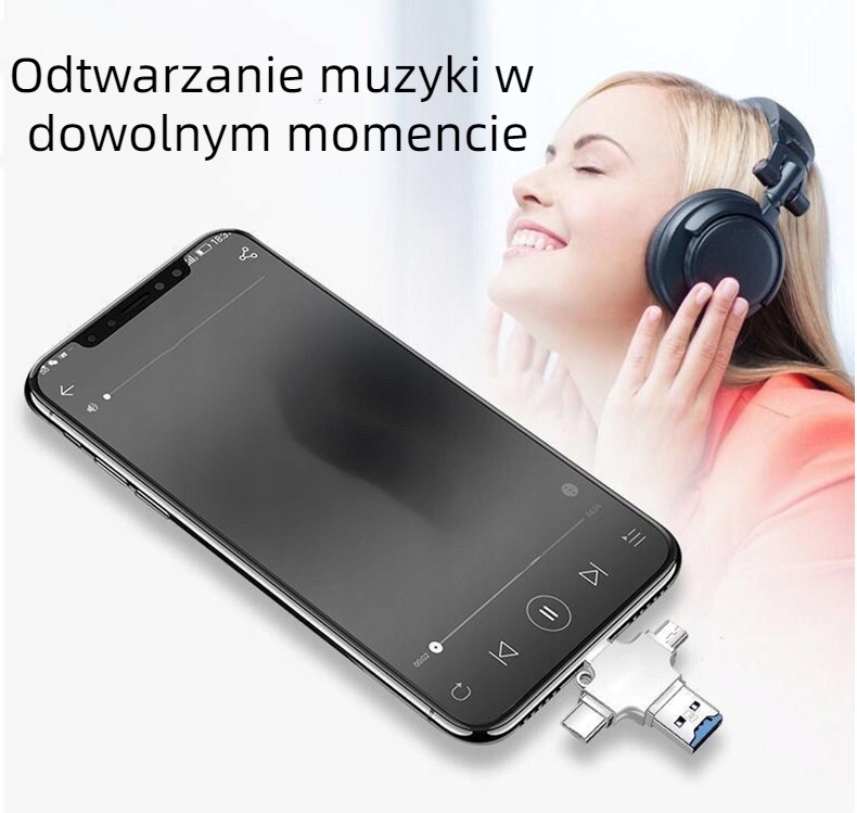 CZYTNIK KART ADAPTER USB AC do iPhone'a z systemem Android Obsługiwane karty pamięci Micro Secure Digital (micro SD)