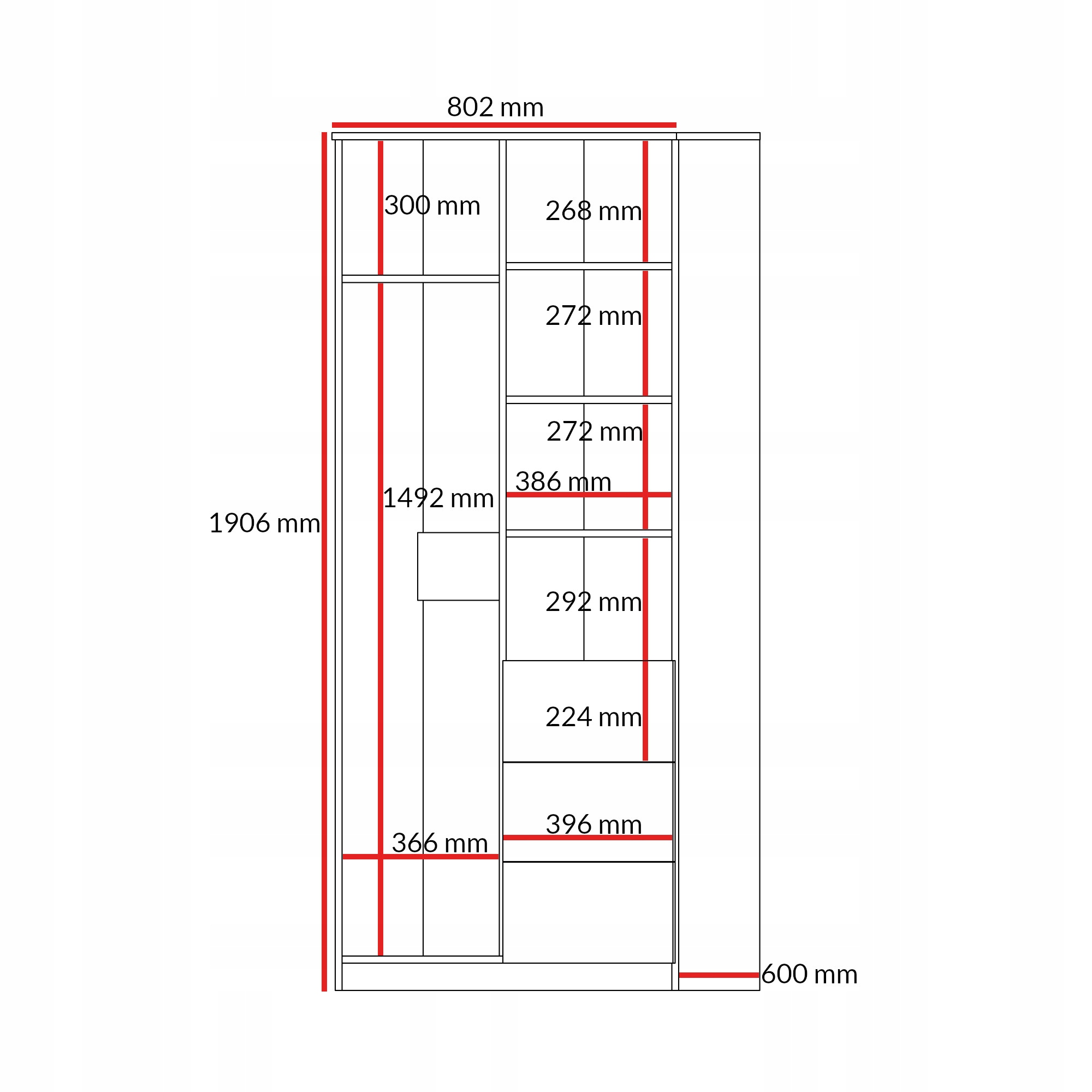 Szafa młodzieżowa uchylna z szufladami Billz 2D3S 80 Kaszmir/Dąb Cremona