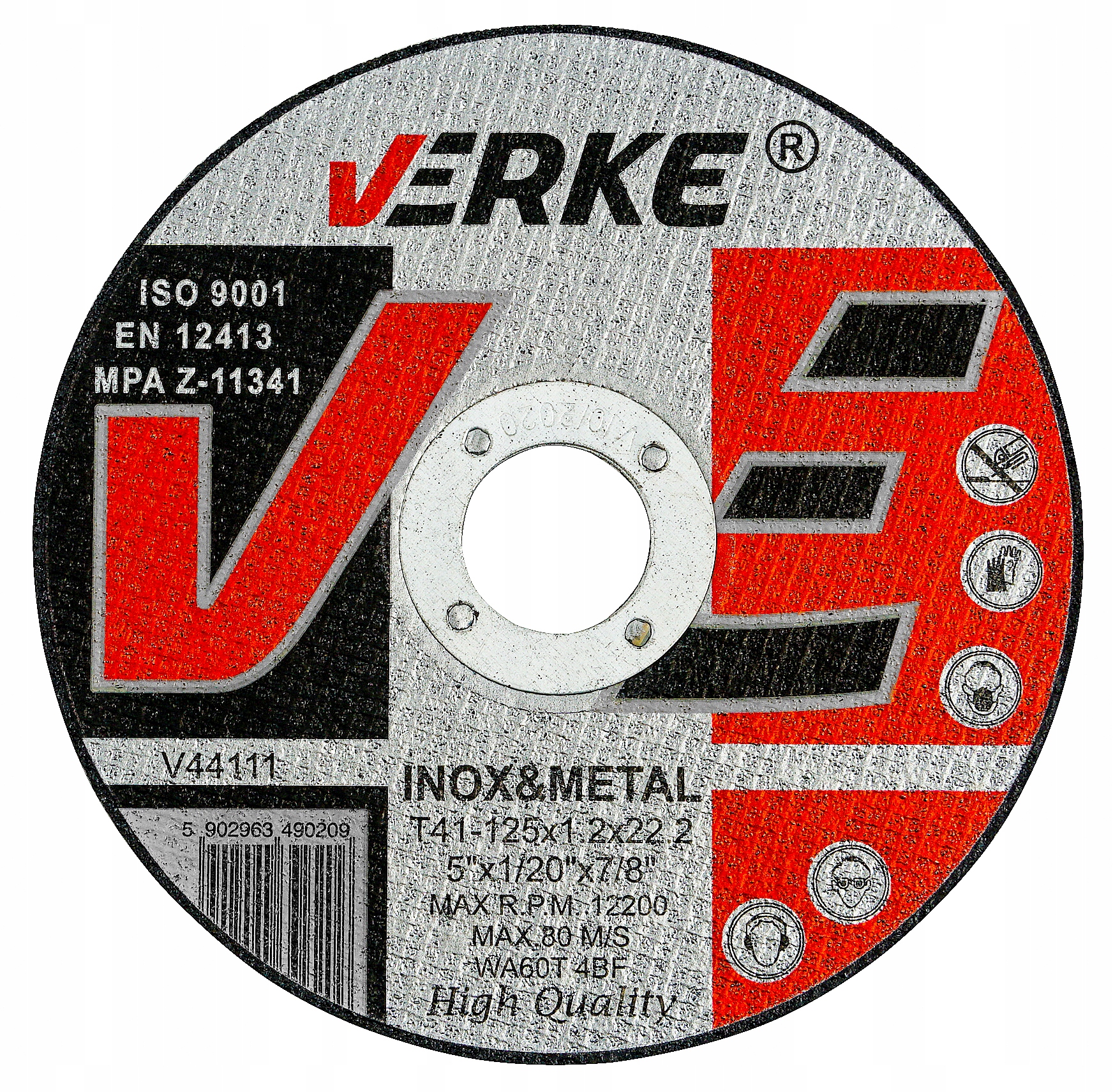 TARCZA DO CIĘCIA METALU 125 x1,2x22,2 25SZT VERKE Marka Verke