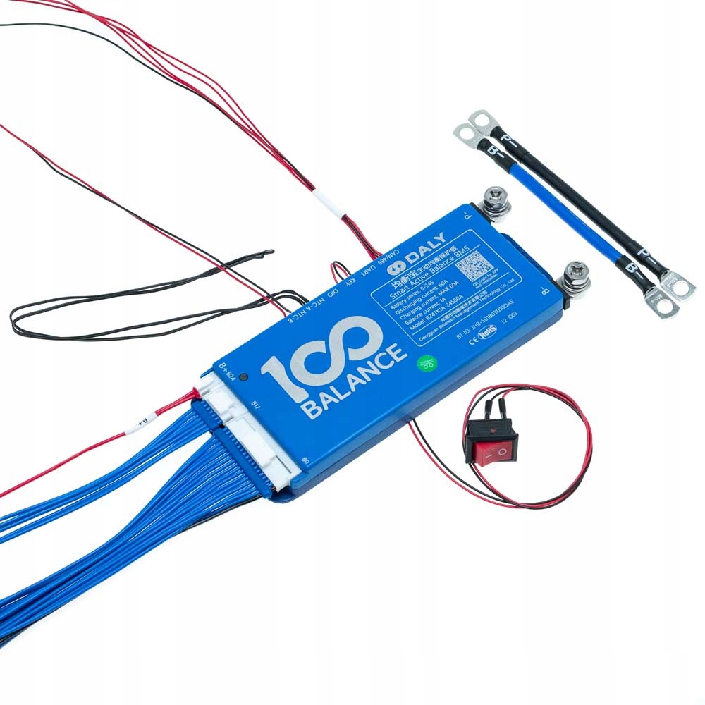 Bms Daly 100Balance 8S 10S 12S 14S 16S 20S 24S 60A Li-Ion-LiFe 1A BAL,WiFi