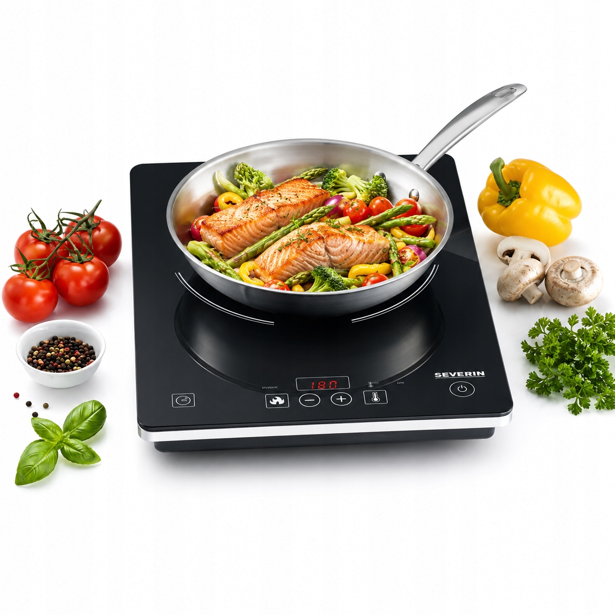 Płyta Indukcyjna Przenośna 2000W 60–240°C Stopni Czarna Severin KP1071