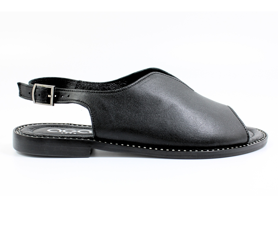 Černé vestavěné dámské sandály Aga 1088/2198 r36