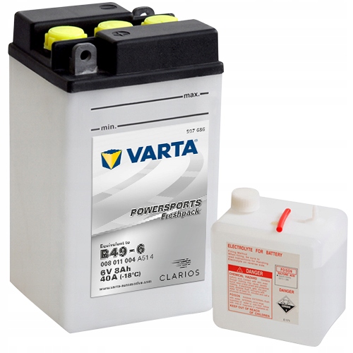 

Akumulator motocyklowy Varta B49-6 6V 8Ah 40A