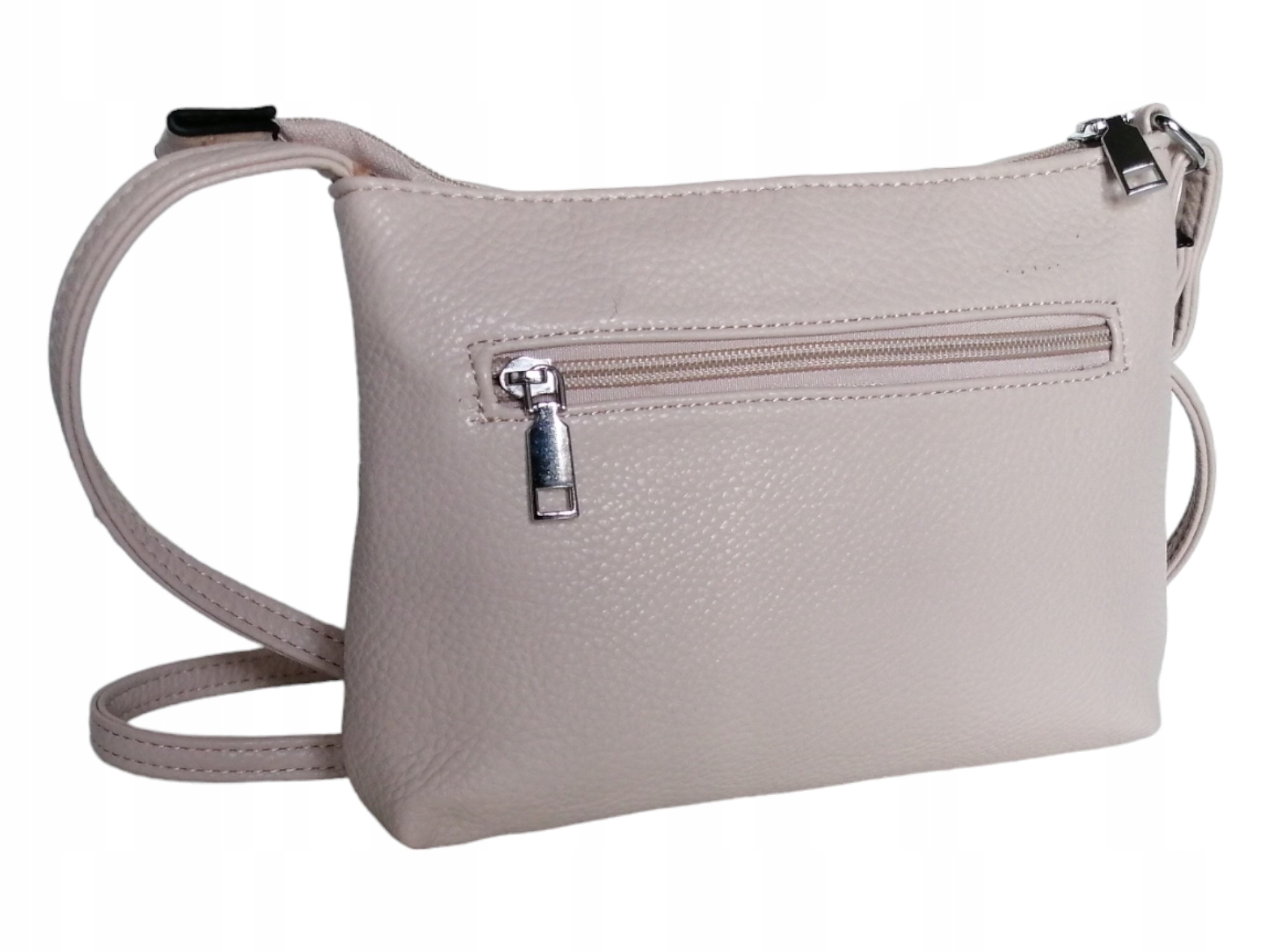 LISTONOSZKA NA RAMIĘ - KLASYCZNA TOREBKA DAMSKA - BEŻOWA DAMSKA TOREBKA Wielkość mała (nie mieszcząca A4)