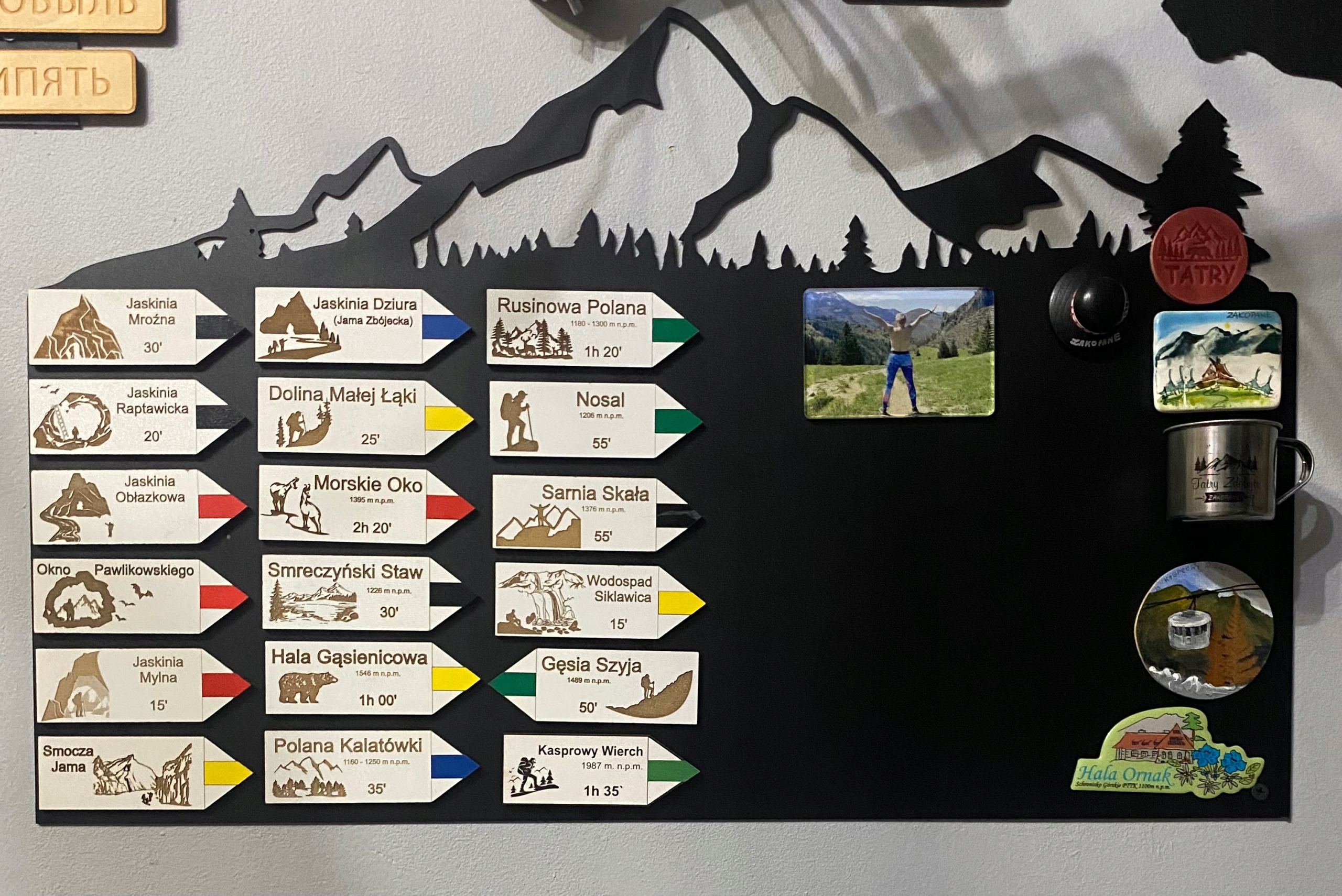 Hory Tabule na magnety z kovu magnetická Cestování Stromy