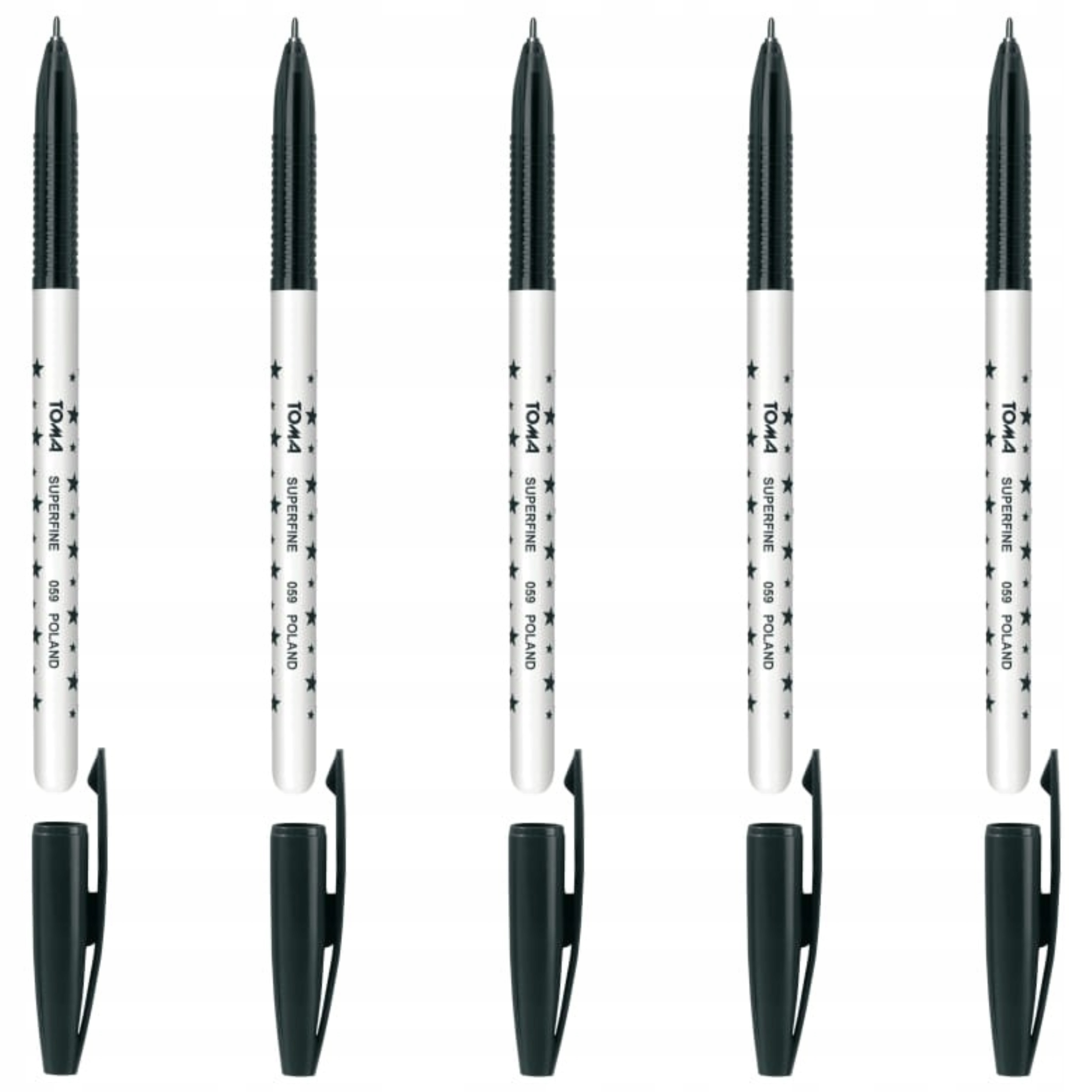 

Długopis w gwiazdki Toma TO-059 czarny 5 sztuk