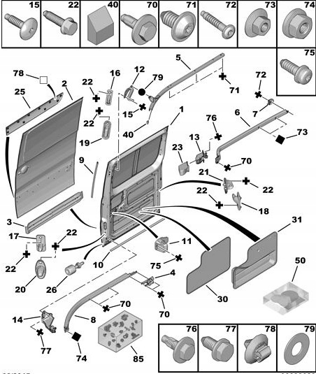 ORYGINALNA PROWADNICA DRZWI BOCZNYCH JUMPY SCUDO EXPERT 07- 904674 Numer katalogowy części 904674