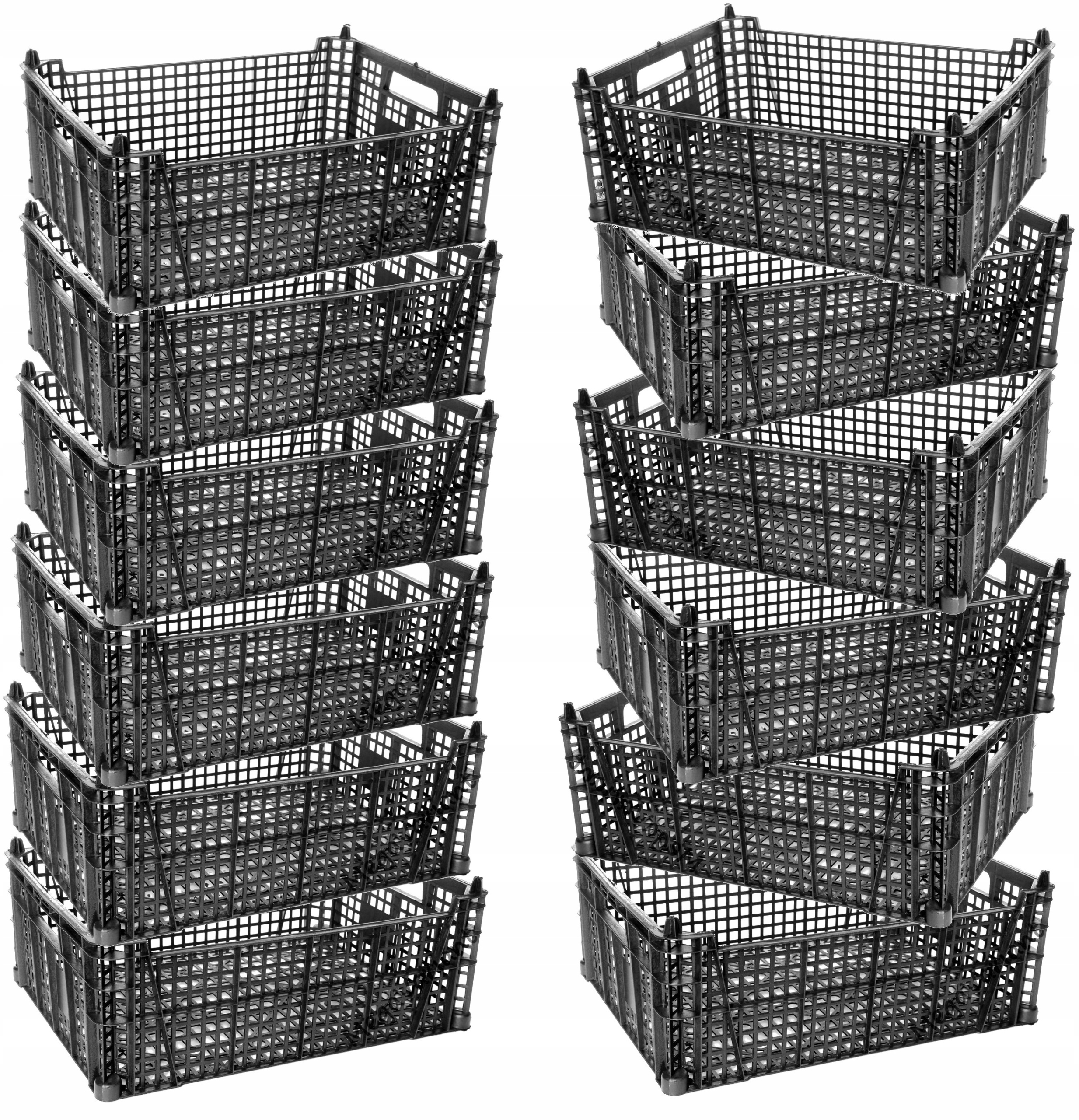 SKRZYNKA PLASTIKOWA Z UCHWYTAMI CASI KOSZ KOSZYK 40X30X15 CM KURIER SMART