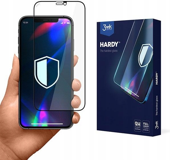 Tvrdené sklo 3MK Hardy Apple iPhone 12 Pro Max čierna/čierna