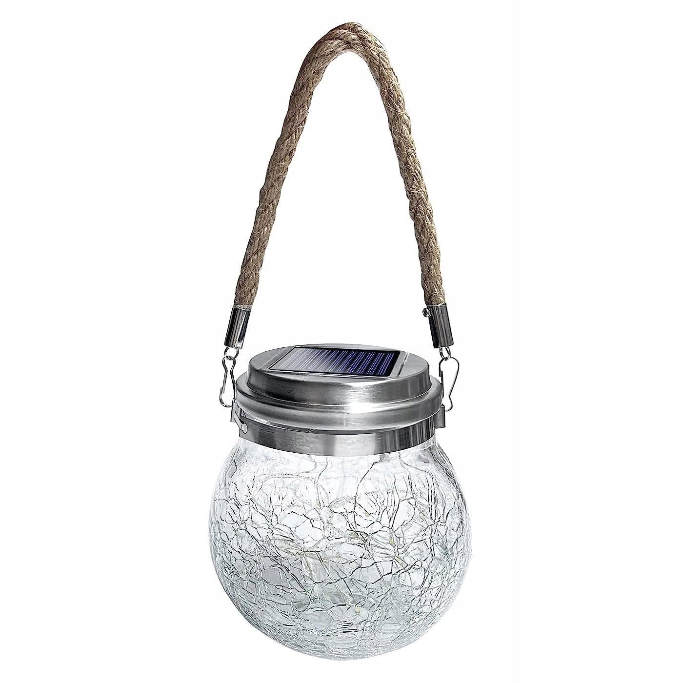 LED SOLARGLAS Lampa Solarna LED Zestaw 2 Sztuki Oświetlenie Ogrodowe — miniatura 4