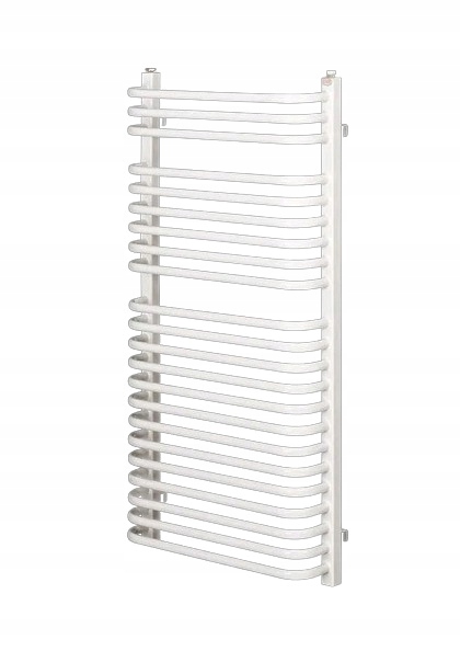 Luxorový kúpeľňový radiátor ohýbaný Lux-g 1B/40 600x400 mm, bočné pripojenie