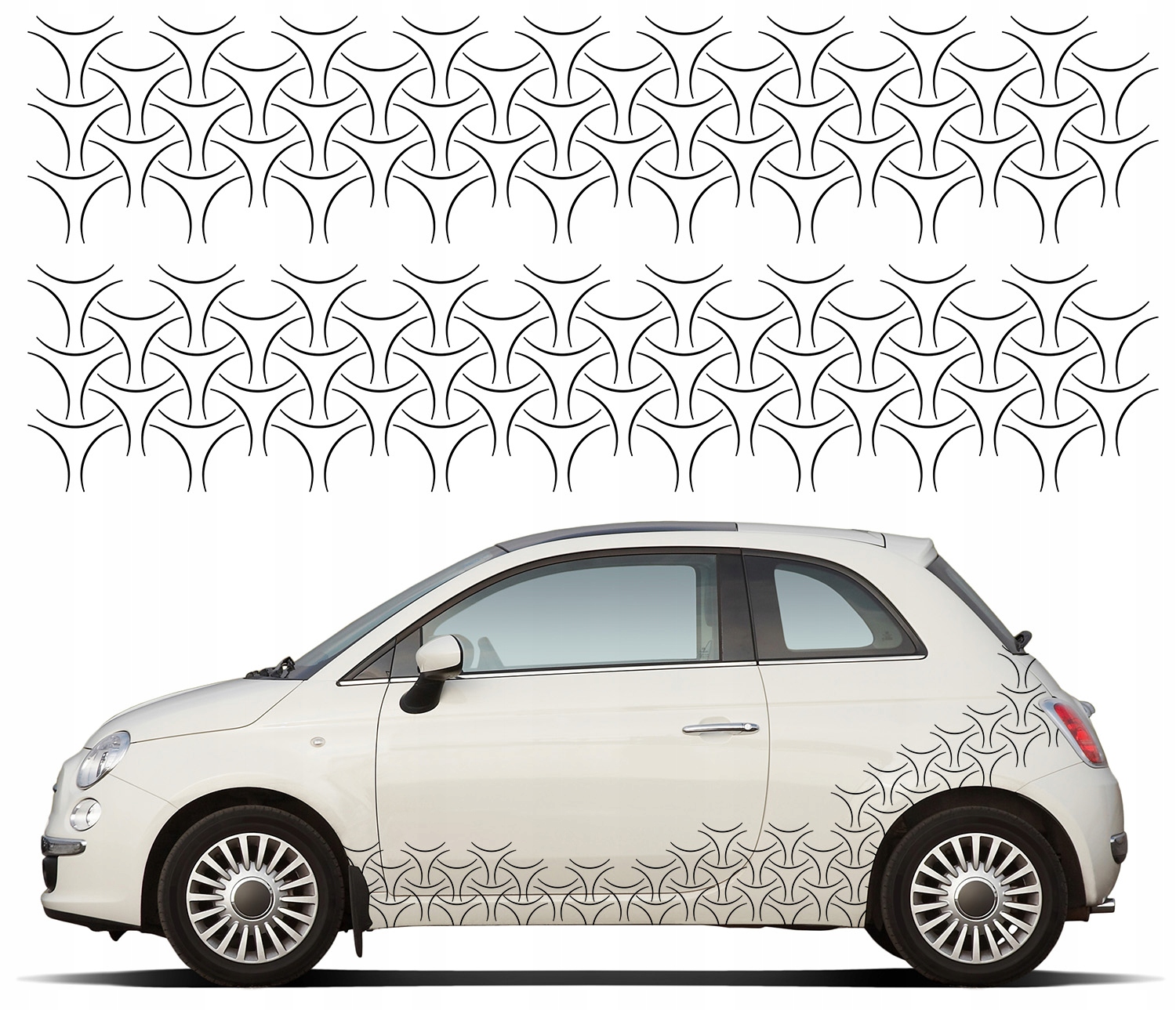 2x Samolepka na auto Vzory Abstrakce 41x205 cm