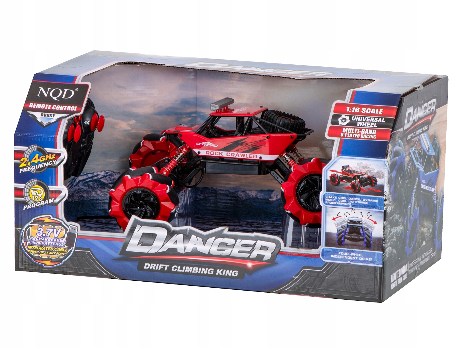 Samochód RC NQD Drift Crawler 4WD 1:16 C333 czerwo Marka inna