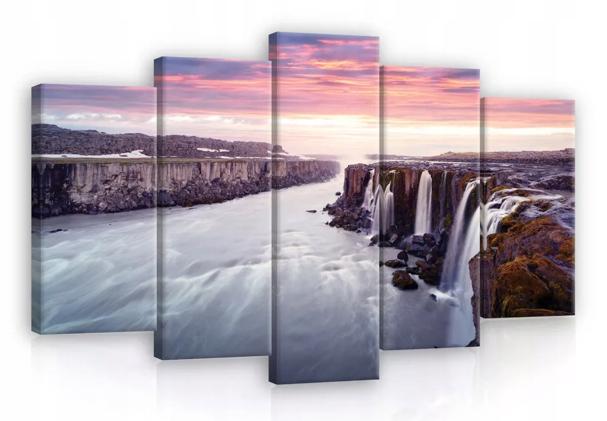 Obraz Na Plátně Canvas 100x60 Vodopád Island