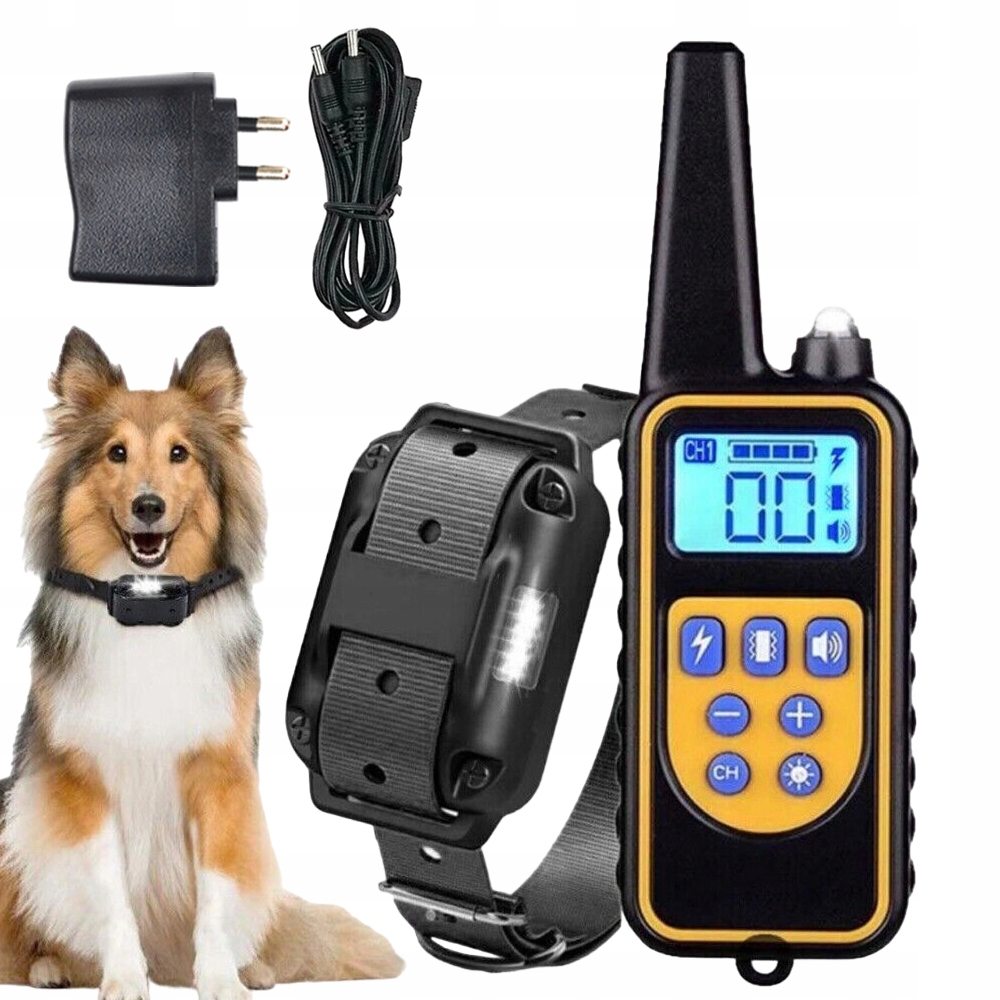 Levně Inteligentní Obojek S Dálkovým Ovládáním, Dosah 800 M, Nastavitelný, 16-70 CM, IP67