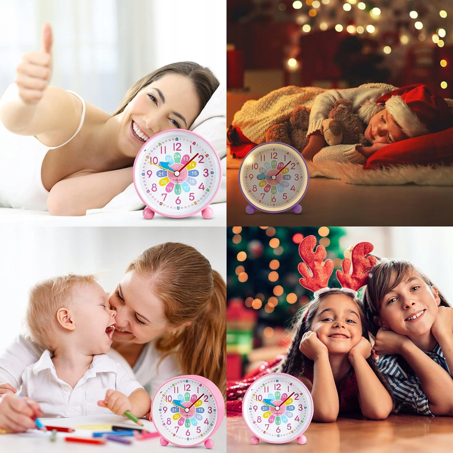 BUDZIK BUDZIK DO NAUKI DLA DZIECI Z LAMPKĄ NOCNĄ Cechy dodatkowe cyfrowy wyświetlacz