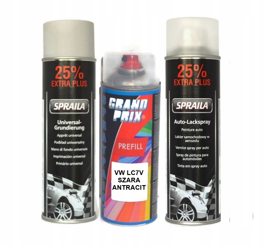 

Vw LC7V Szara Antracit Duży Zestaw 3xSPRAY 1375 ML