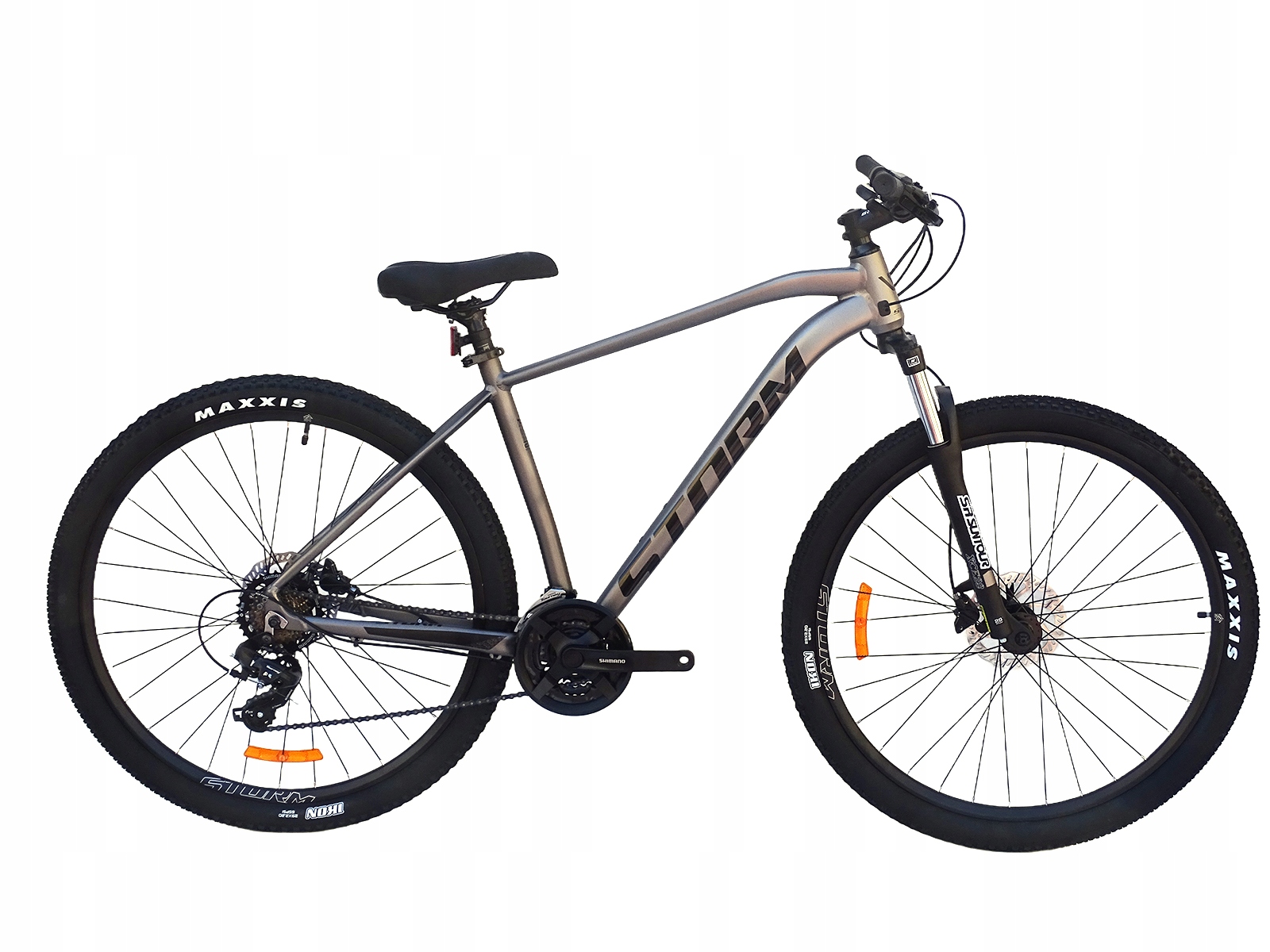 Rower 29 2.0 Storm Shark Męski Górski Mtb Aluminiowy 19'' Hydraulika Szary