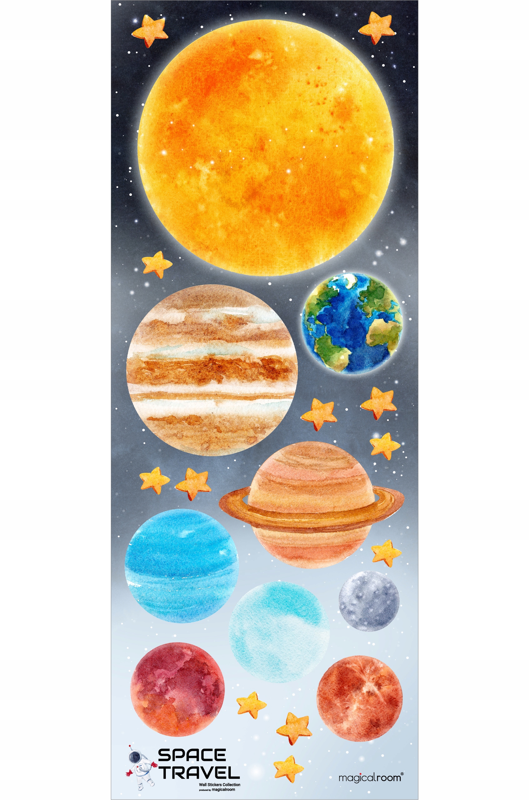 Naklejki na ścianę dla dzieci PLANETY KOSMOS MARS Bohater Inny