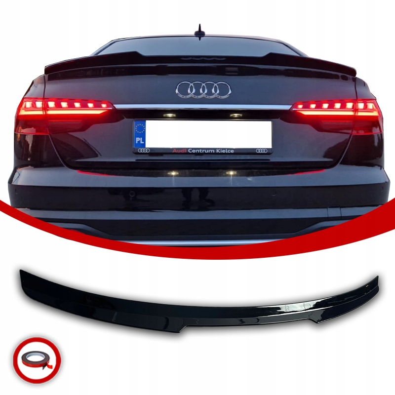 Audi A4 B9 Spoiler Zadní Krytka Černá Lesklá