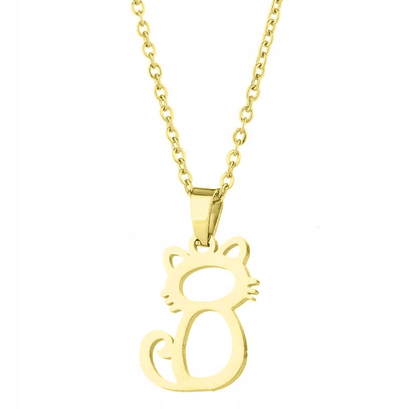 

Złoty Naszyjnik Stal 316L Kotek Kitty N60P